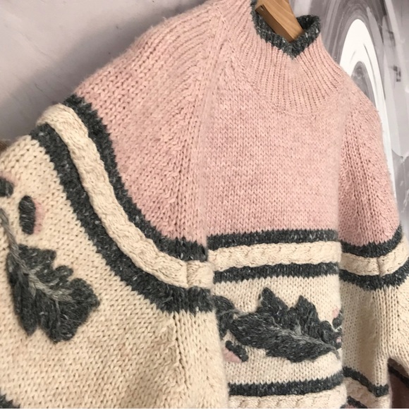 ESPRIT SPORT | Vintage 80’s Sporty Pink & Grey Wool Blend Knit Sweater Size L - Picture 6 of 13